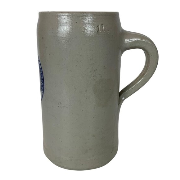 Vintage Paulaner Thomasbrau Munchen Beer Stein 1L Stoneware Tankard Germany - Picture 2 of 7